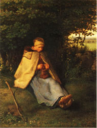 Woman Knitting